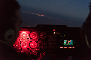 Beechcraft Duchess sunset flight