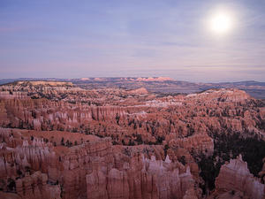 Bryce Canyon lit by moonlight