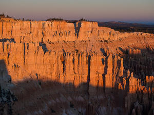 Morning light over hoodoos