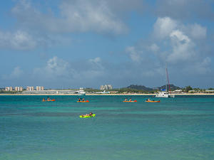 Floating on Simpson Bay