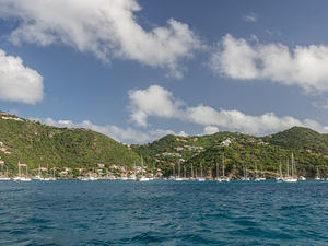 Boats anchored off Saint Barthélemy