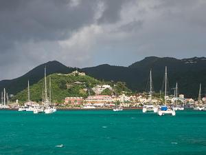 Fort Louis overlooking Marigot's harbor