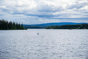 Dannica on the paddleboard