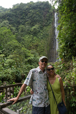 Bill & Gloria at Les Chutes du Carbet