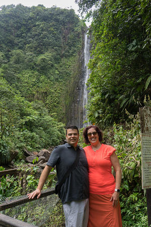 Chris & Anna at Les Chutes du Carbet