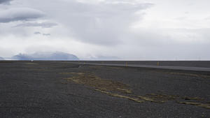 Glacial outwash plain, black gravel flats