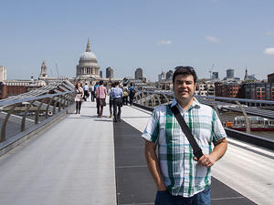 Chris on Millennium Bridge