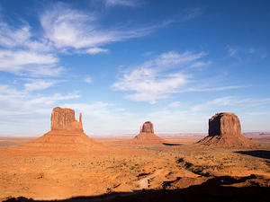 Afternoon arrival at Monument Valley