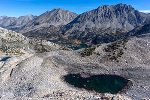 Rae Lakes view from Glenn Pass