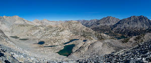 Rae Lakes view from Glenn Pass