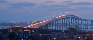 Coronado bridge at dusk