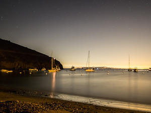 Two Harbors at night