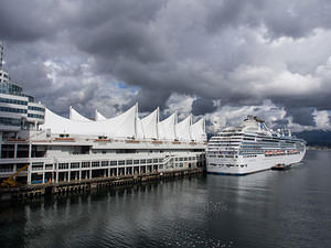 Island Princess docked at Canada Place