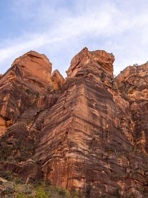 Climbers scale the Zion canyon walls