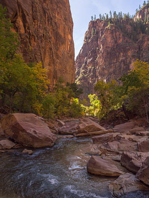 Zion river valley colors
