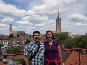 Chris and Anna on the roof of De Halve Maan