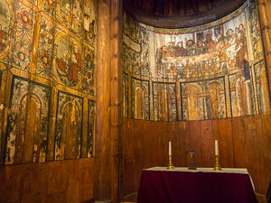 Interior of the Stave Church from Gol