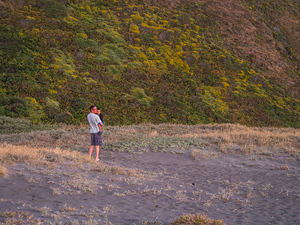 Phil and Ben watch the sunset