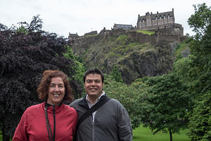 Anna and Chris enjoying Edinburgh